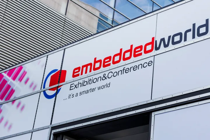 Sign for Embedded World Exhibition & Conference, with the tagline "...it's a smarter world."